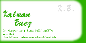 kalman bucz business card